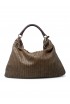 REPTILE'S HOUSE H354V54649 DARK CORDA LEATHER HANDBAG