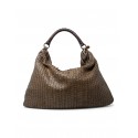 REPTILE'S HOUSE H354V54649 DARK CORDA LEATHER HANDBAG
