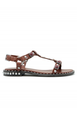 ASH S26-PODIUM MARSALA LEATHER SANDAL