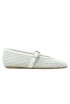 SERGIO LEVANTESI CREAM LEATHER TAMARA6 BALLERINA FLAT SHOES