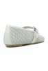 SERGIO LEVANTESI CREAM LEATHER TAMARA6 BALLERINA FLAT SHOES