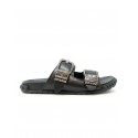 ASH S26-TWISTER01 BLACK LEATHER SANDAL