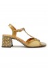 CHIE MIHARA CREAM LEATHER LIPIKA SANDALS