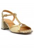 CHIE MIHARA CREAM LEATHER LIPIKA SANDALS