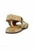 CHIE MIHARA GOLD LEATHER TYBI SANDALS