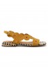 CHIE MIHARA COGNAC SUEDE TYDE SANDALS