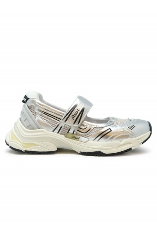 ASH S26-ROLLS03 SILVER ECO SUEDE SNEAKERS