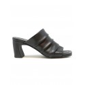 ASH S26-EVA01 LEATHER BLACK MULES SANDALS