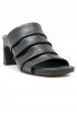 ASH S26-EVA01 LEATHER BLACK MULES SANDALS