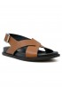 GUGLIELMO ROTTA 7578 NUT LEATHER TWILL SANDAL