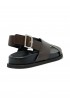 GUGLIELMO ROTTA 7578 BROWN LEATHER TWILL SANDAL