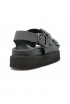 SCHOLL F00663 BLACK LEATHER BLAKE SANDALS