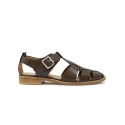 GUGLIELMO ROTTA 7703 CHOCOLATE LEATHER SHARE RANCH SANDAL