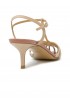FRANCESCO RUSSO R1S503 POWDER PATENT LEATHER SANDALS