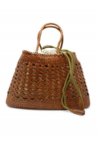 DRAGON 8881 TAN LEATHER SANTA CANO BAG