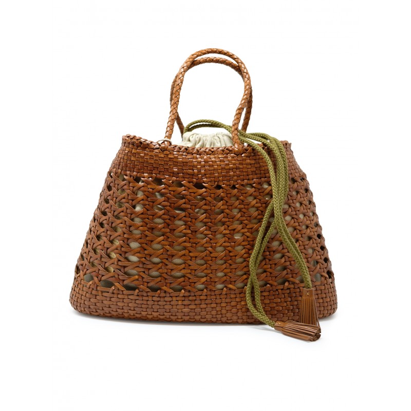 DRAGON 8881 TAN LEATHER SANTA CANO BAG