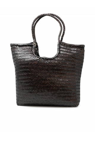 DRAGON 8914 DARK BROWN LEATHER BAG