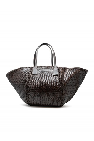DRAGON 8558 DARK BROWN LEATHER TERESA BAG