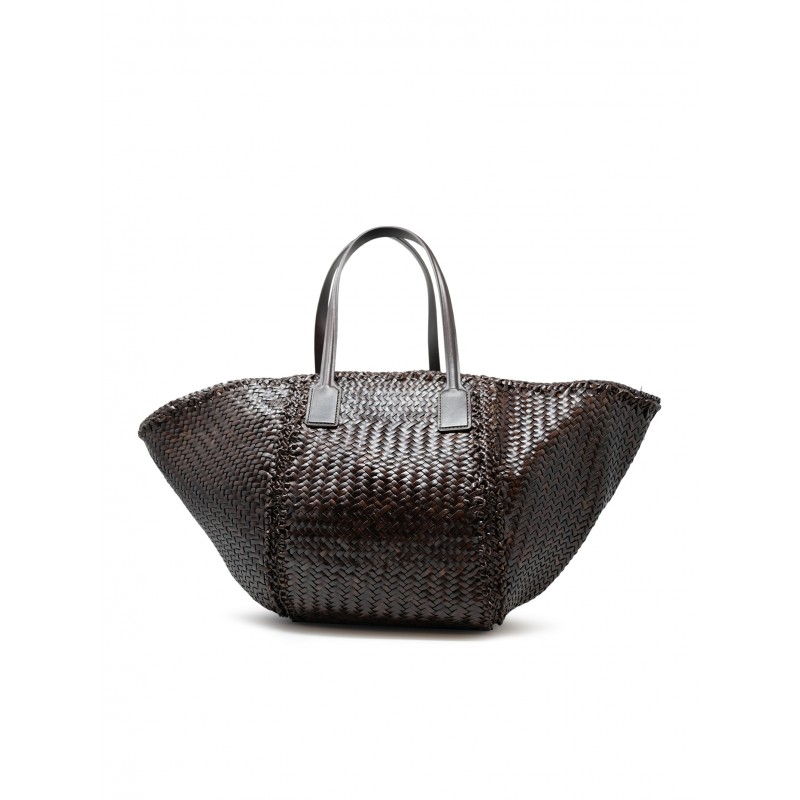 DRAGON 8558 DARK BROWN LEATHER TERESA BAG
