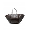 DRAGON 8558 DARK BROWN LEATHER TERESA BAG