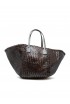 DRAGON 8558 DARK BROWN LEATHER TERESA BAG