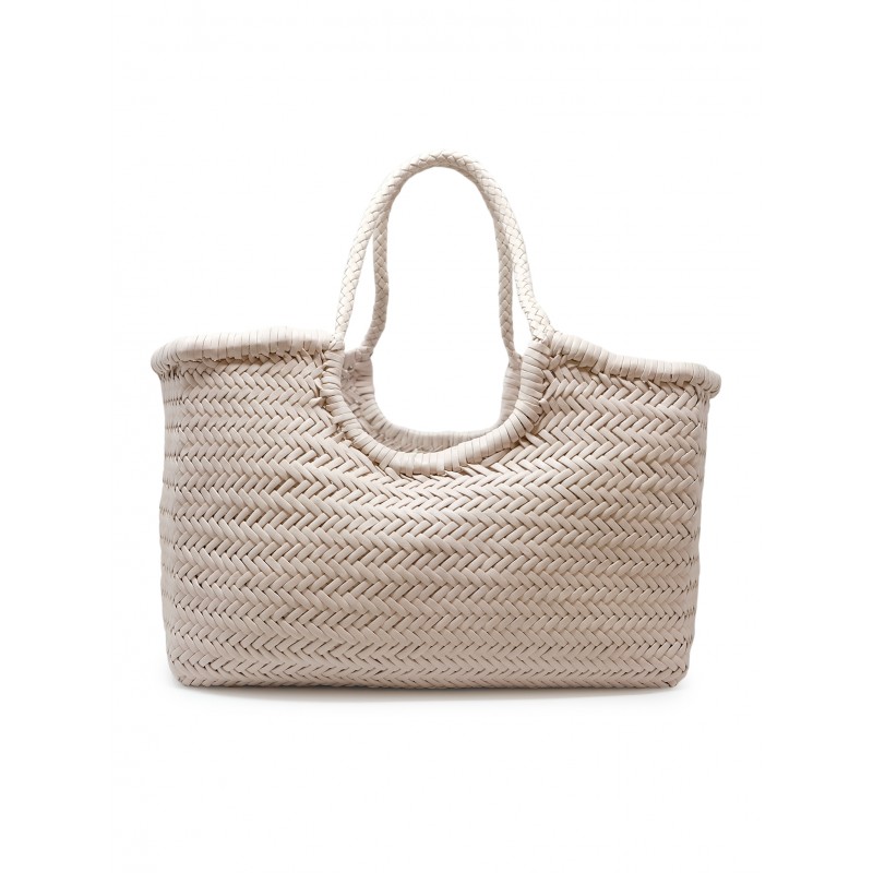 DRAGON 8822 SAND LEATHER NANTUCKET BASKET BIG HANDBAG