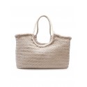 DRAGON 8822 SAND LEATHER NANTUCKET BASKET BIG HANDBAG
