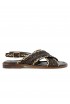 PONS QUINTANA 11965.000 CAFE CO25 LEATHER SANDALS