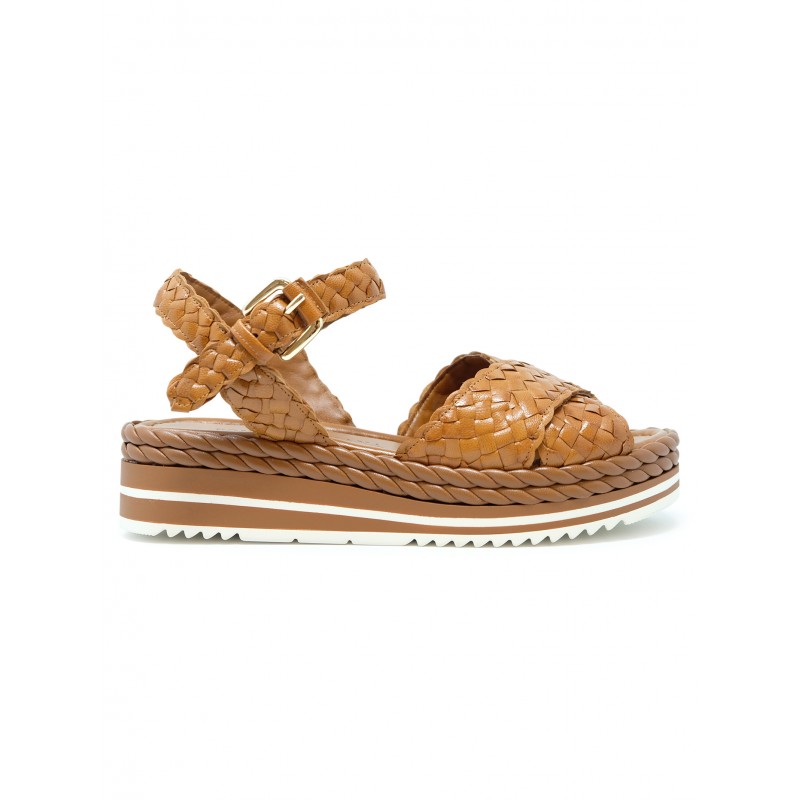 PONS QUINTANA 9798.TU00 TOFFE LEATHER MILAN SANDALS