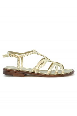 PONS QUINTANA 9760.000 PLATINO LEATHER TINA SANDALS