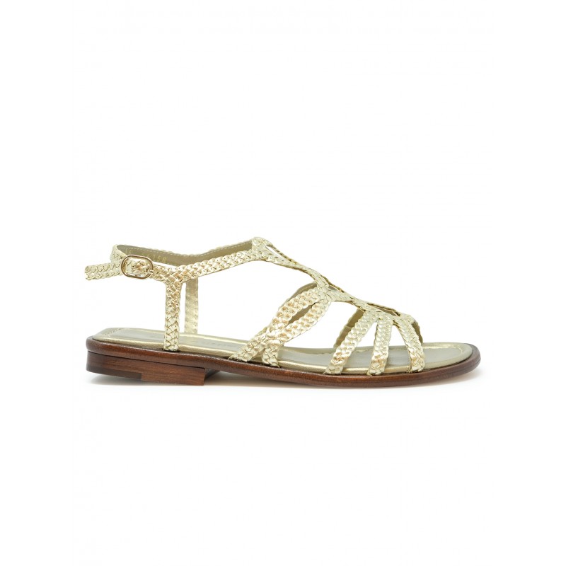 PONS QUINTANA 9760.000 PLATINO LEATHER TINA SANDALS