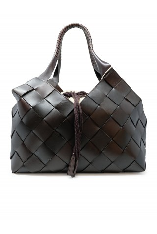 DRAGON 8111 DARK BROWN LEATHER CASTELLO BAG