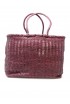 DRAGON 8552 PLUM LEATHER BALI BAG
