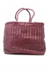 DRAGON 8552 PLUM LEATHER BALI BAG