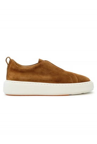 SANTONI WBCD61323BARTSAPC51 TAN SUEDE SNEAKER