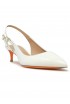 SANTONI WDLQ71407HA2NVHDI80 WHITE PATENT SLINGBACK