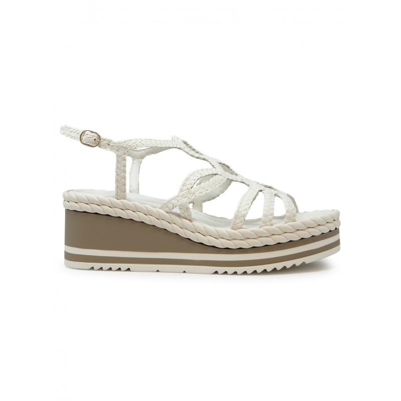 PONS QUINTANA 11212.TU00 WHITE LEATHER PADOVA SANDALS
