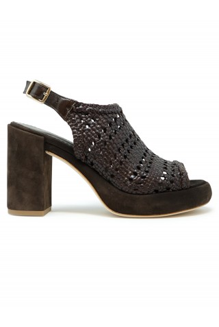 PONS QUINTANA 12067.001 COFFEE LEATHER ASHA SANDALS