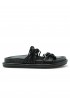 SANTONI WHXA72199GOMTMKNN01 BLACK LEATHER SANDAL