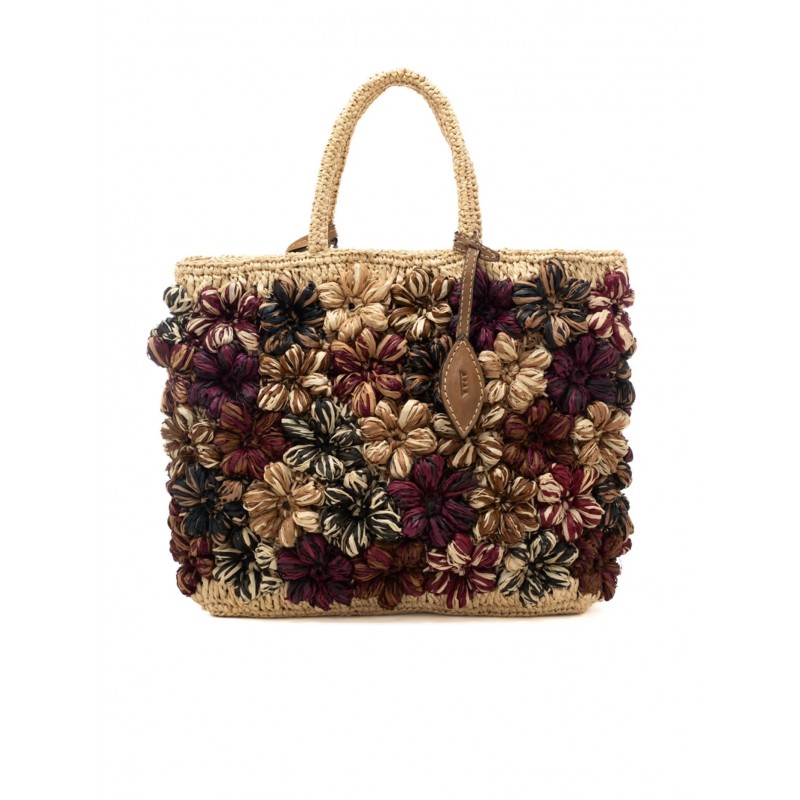 AFAR FLOMS S MULTISTRAW JUTA FLOWERS SMALL BAG