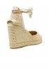 CASTANER 026077-2013 NUDE LEATHER CARINA WEDGE SANDALS