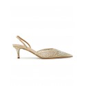 GEDEBE NUDE TULLE AND CRYSTALS ANITTA SLINGBACK 80