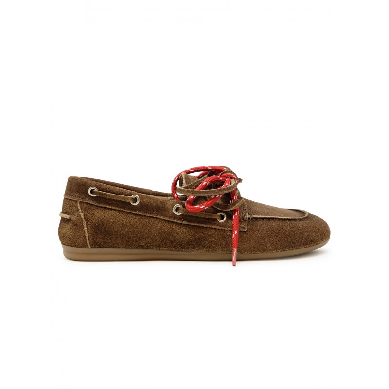 POSA BROWN SUEDE BOAT LOAFER