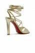 CHRISTIAN LOUBOUTIN 3260201 G306 PLATINUM LEATHER FANNY RANDA SANDAL