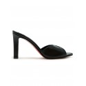 CHRISTIAN LOUBOUTIN 3260210 B439 BLACK LEATHER FANNY SLIDE 85