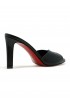 CHRISTIAN LOUBOUTIN 3260210 B439 BLACK LEATHER FANNY SLIDE 85