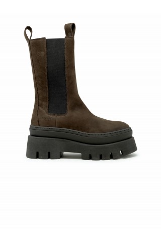 COPENHAGEN F6CPH685 SUEDE CHOCOLATE CHELSEA BOOTS