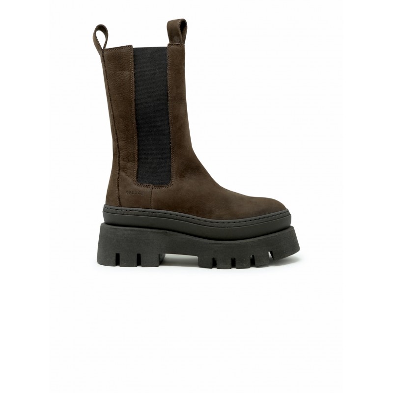 COPENHAGEN F6CPH685 SUEDE CHOCOLATE CHELSEA BOOTS