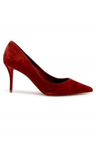 CHRISTIAN LOUBOUTIN 1250035 R95A BURGUNDY SUEDE MISS Z 80 PUMPS
