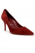 CHRISTIAN LOUBOUTIN 1250035 R95A BURGUNDY SUEDE MISS Z 80 PUMPS